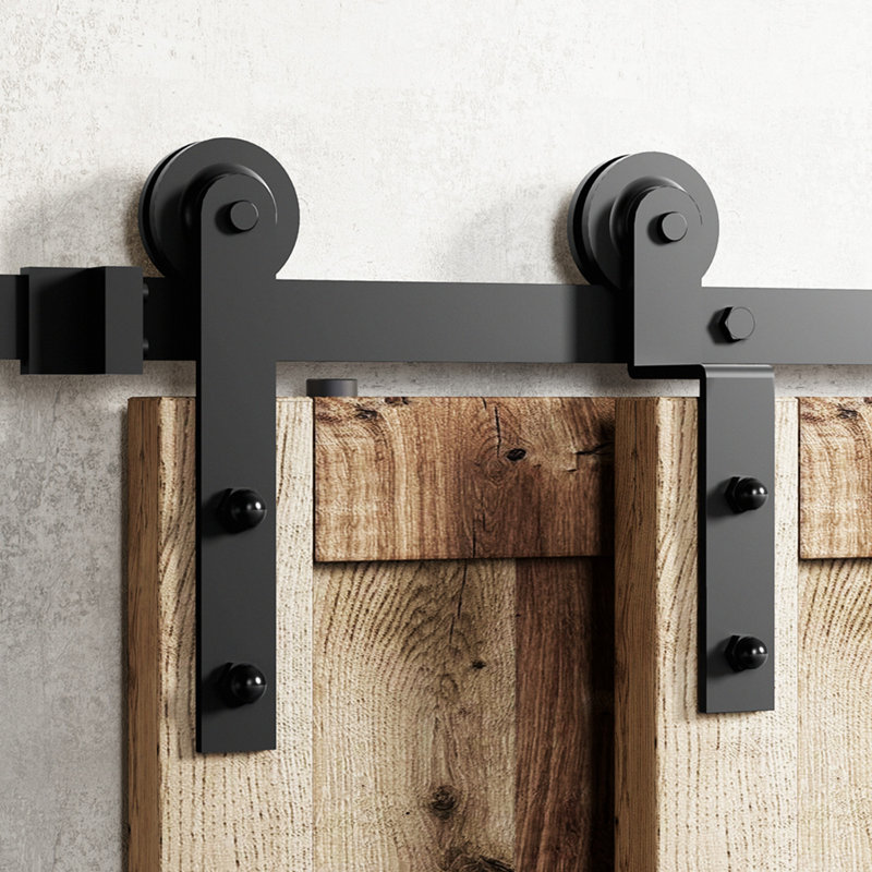 Homacer Single Bypass Double Door Barn Door Hardware Kit & Reviews